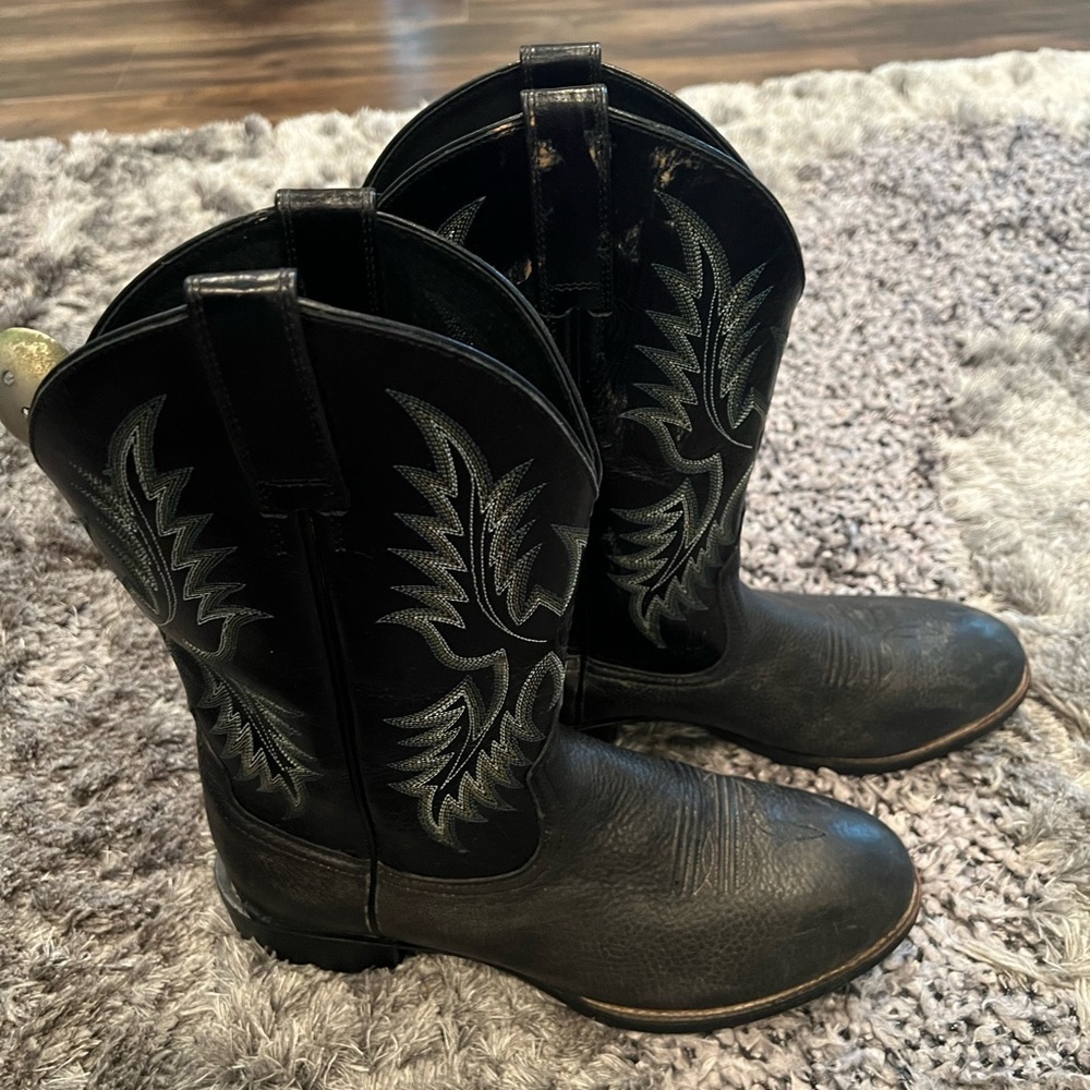 Ariat Men's Black Haritage Stockman Western Boots